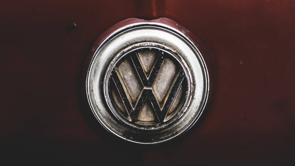 The iconic Volkswagen (VW) logo.